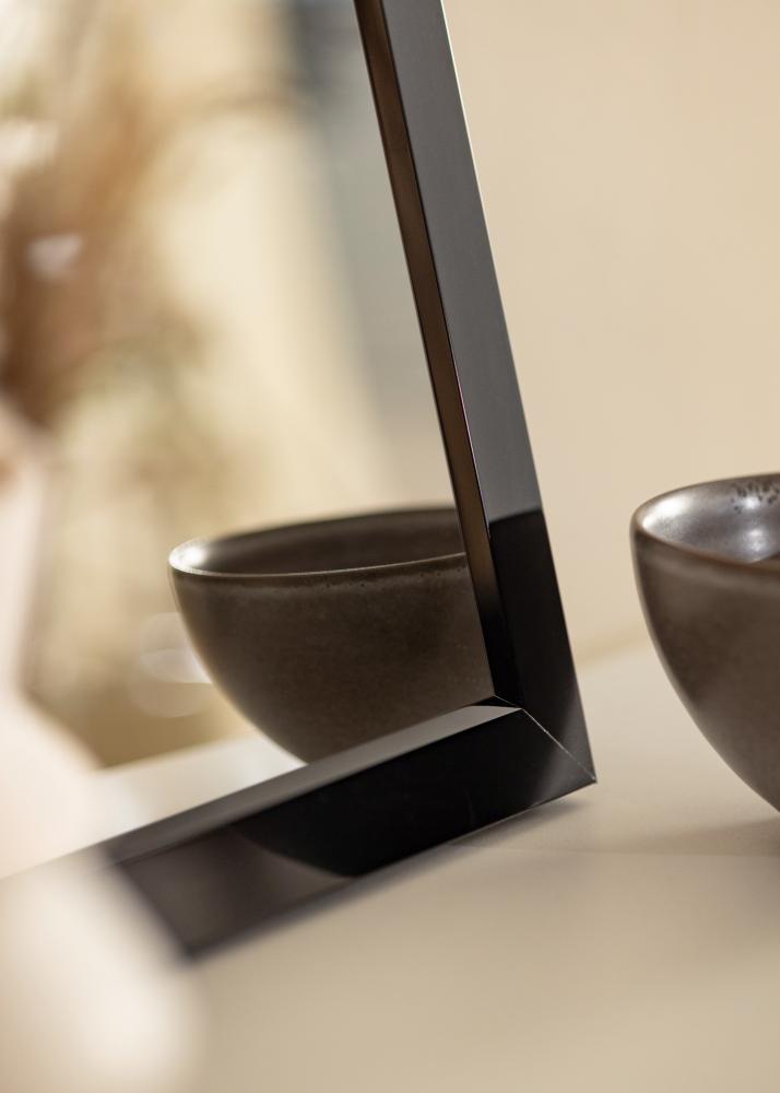 Espejo Åsarna Acabado brillante Negro - Tamaño personalizable