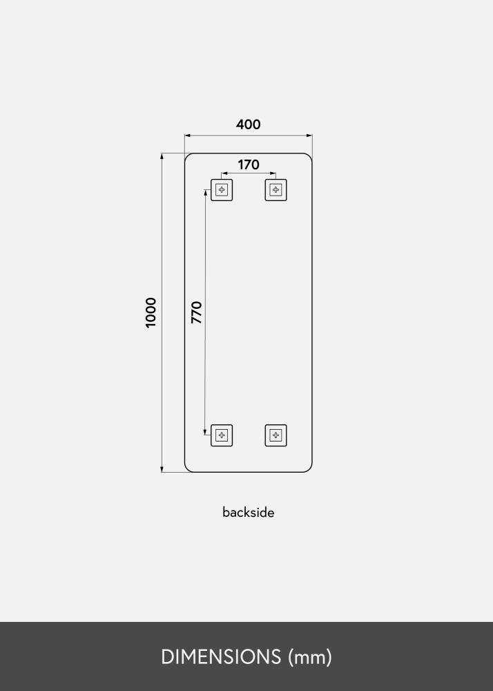 KAILA Espejo Rectangle Dark Bronze 40x100 cm