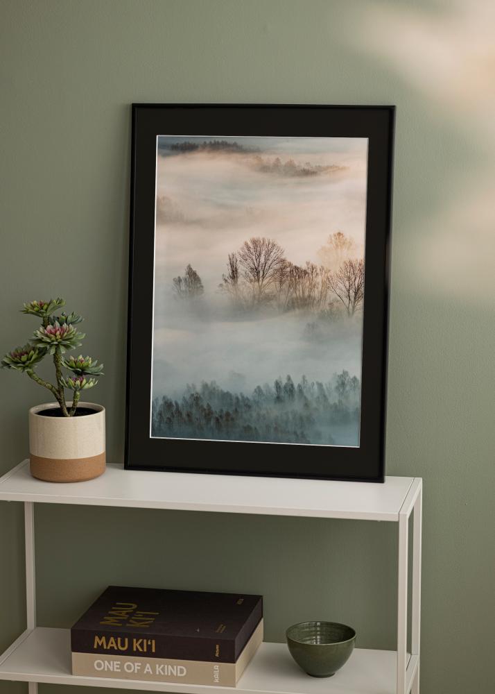 Marco New Lifestyle Negro mate 30x40 cm - Paspartú Negro 21x30 cm