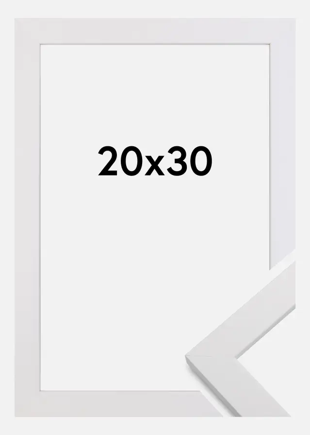 Marco White Wood Vidrio acrílico 20x30 cm