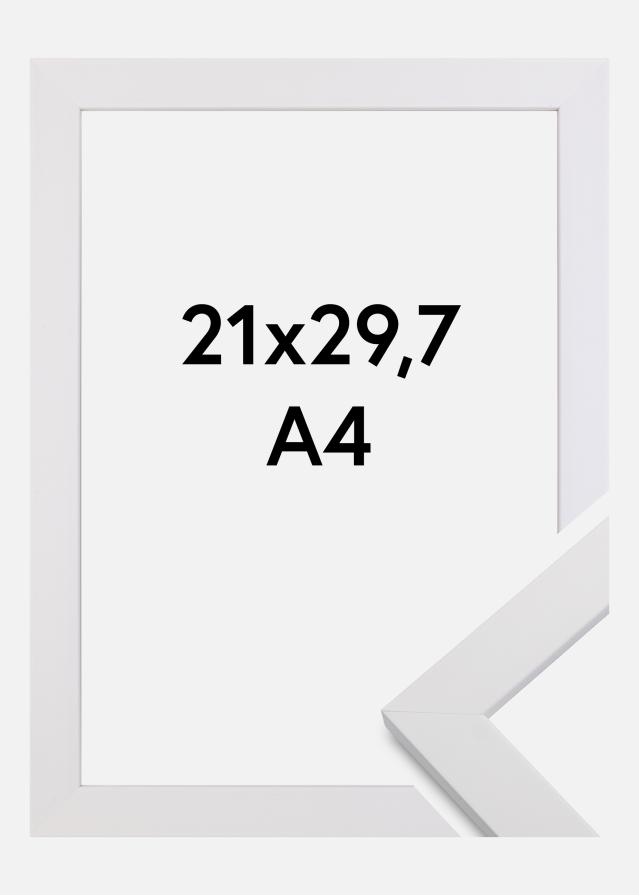 Marco White Wood Vidrio acrílico 21x29,7 cm (A4)