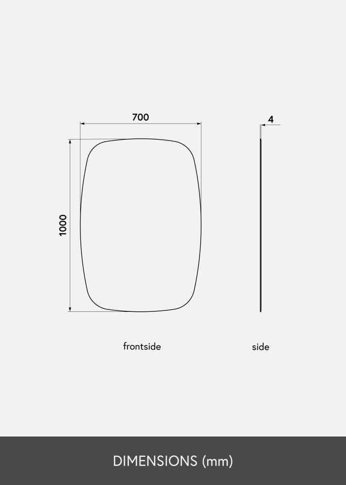 KAILA Espejo Curve 70x100 cm