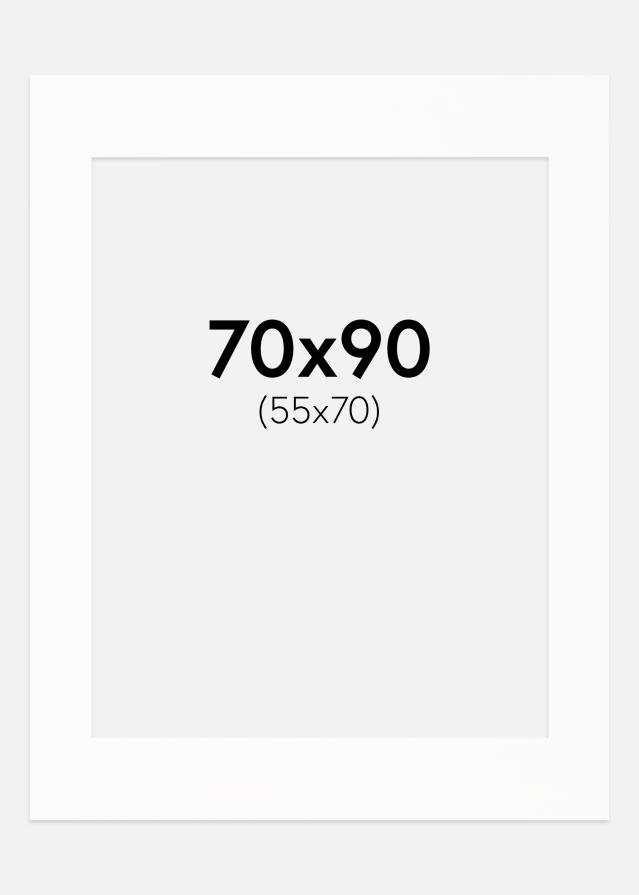 Paspartú Blanco Estándar (Borde interior blanco) 70x90 cm (55x70)