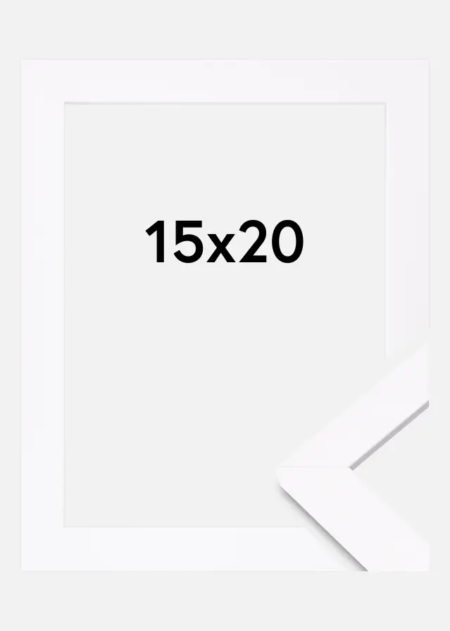 Marco Deco Vidrio acrílico Blanco 15x20 cm