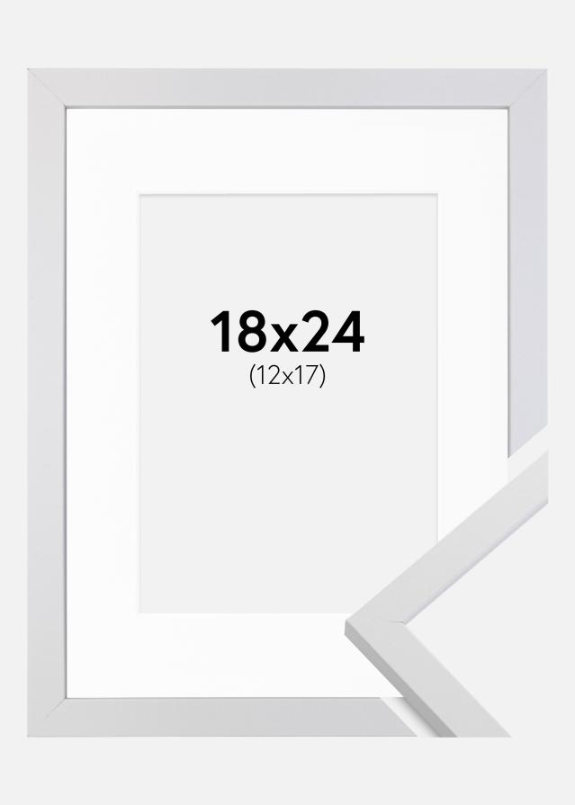 Marco Trendy Blanco 18x24 cm - Paspartú Blanco 13x18 cm