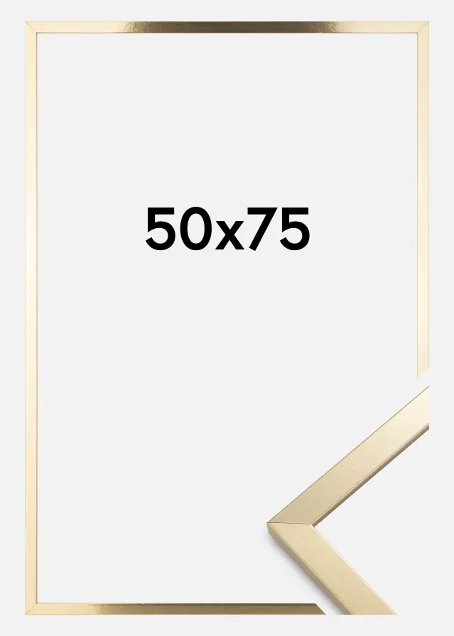 Marco Trendy Vidrio acrílico Dorado 50x75 cm