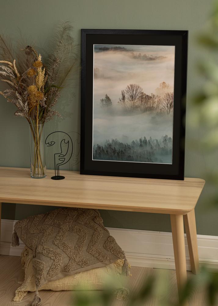 Marco Trendline Negro 60x70 cm - Paspartú Negro 20x24 inches