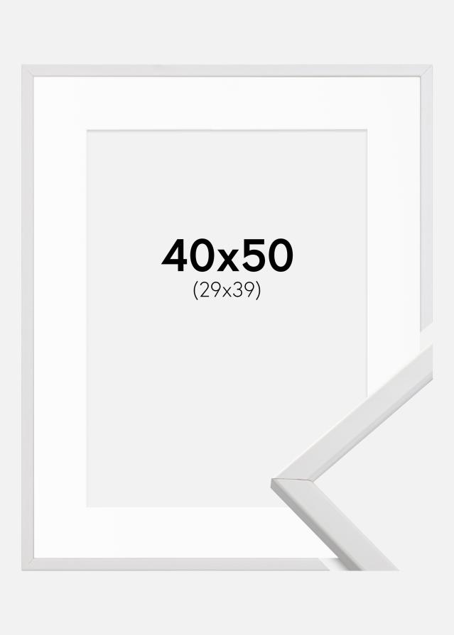 Marco Galant Blanco 40x50 cm - Paspartú Blanco 30x40 cm