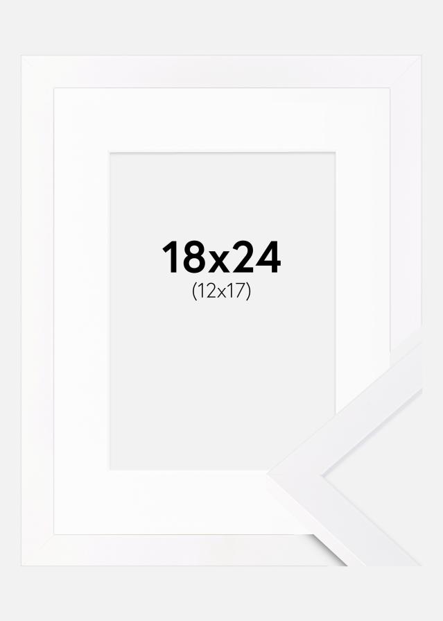 Marco Selection Blanco 18x24 cm - Paspartú Blanco 13x18 cm