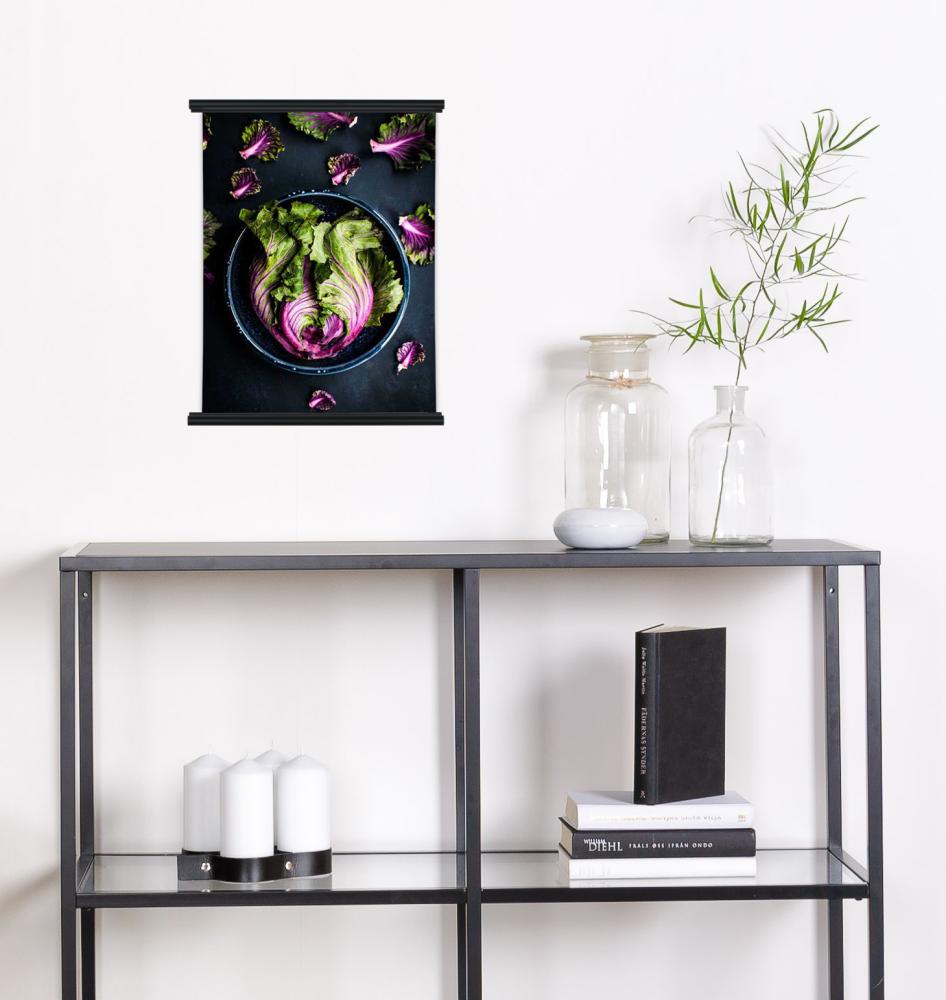 Colgador para pósters Aluminio Negro - 100 cm