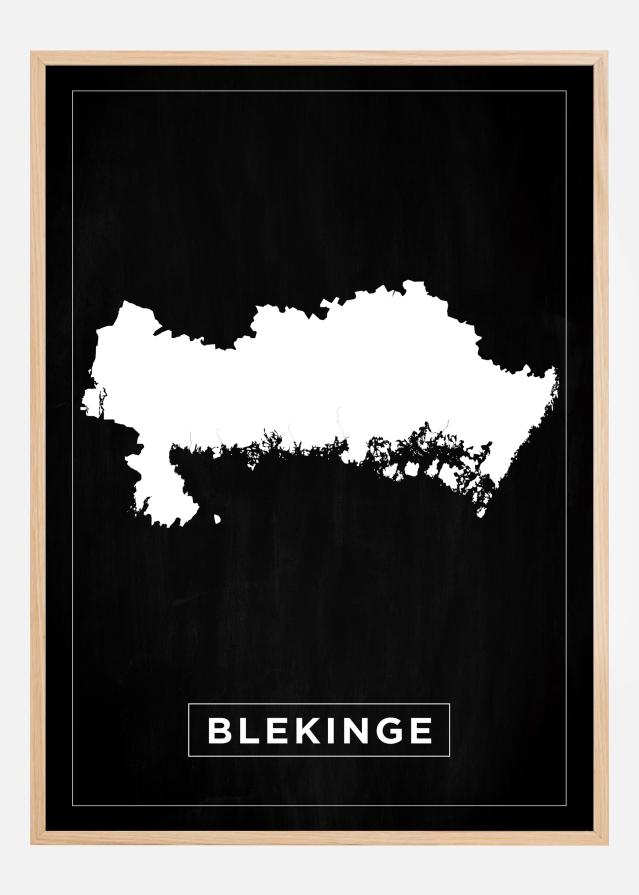 Mapa - Blekinge - Cartel Negro
