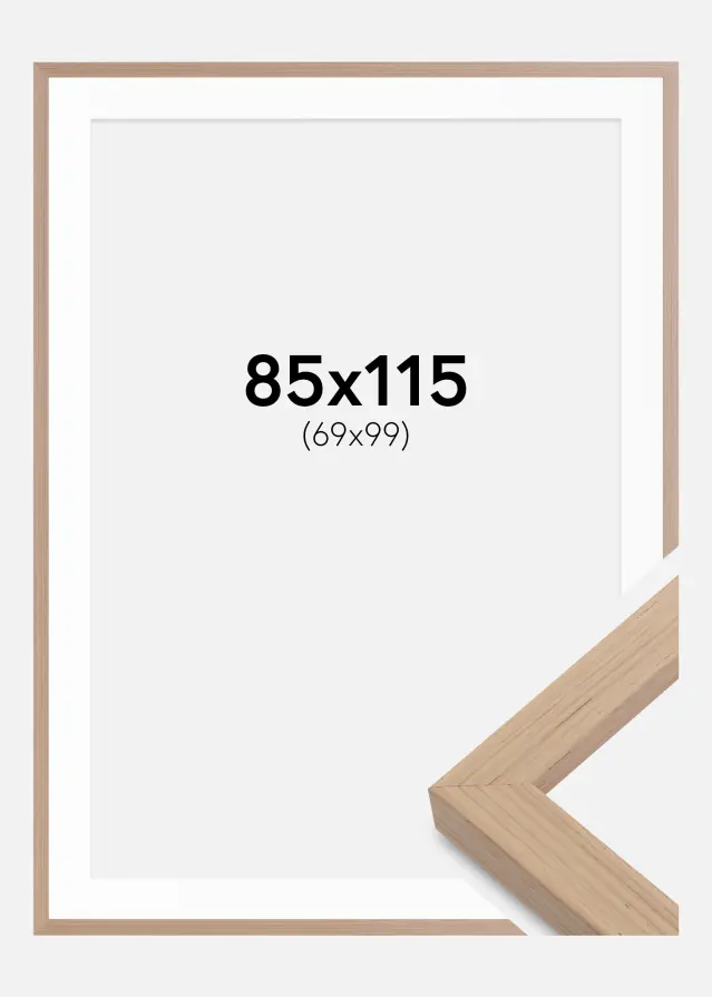 Blocky Roble 85x115 cm - Paspartú Blanco 70x100 cm