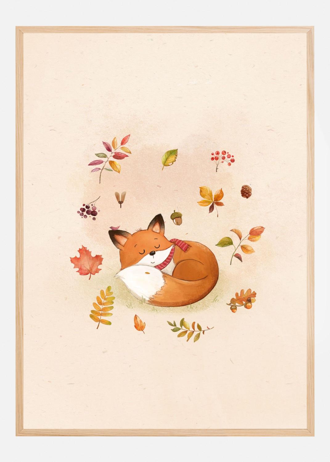 Product Image for Fox In Fall Foliage Póster (21x29.7 cm (A4))