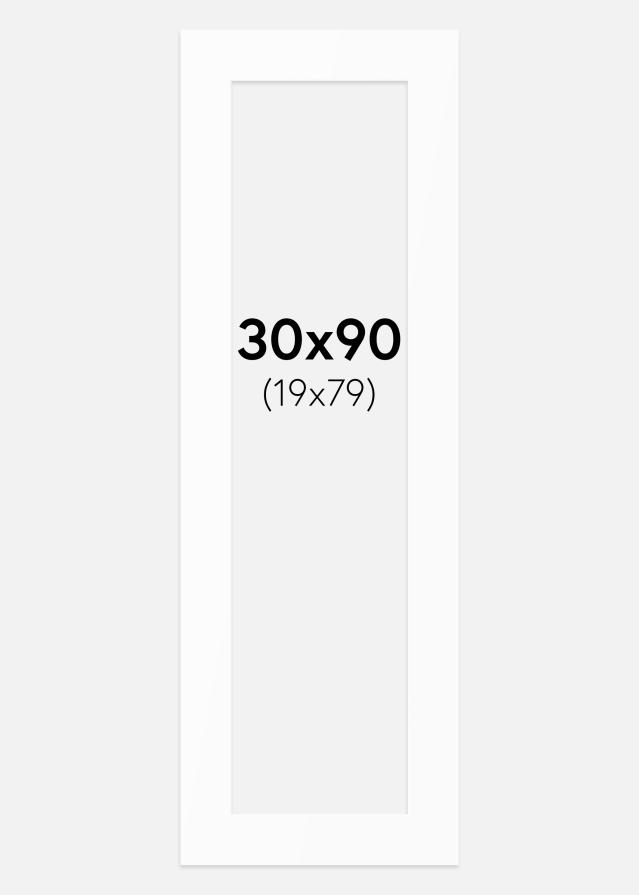 Paspartú Blanco Estándar (Borde interior blanco) 30x90 cm (19x79)