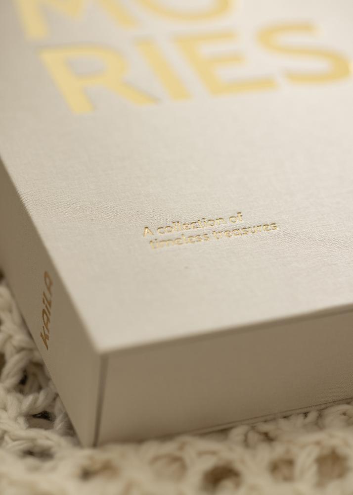 KAILA MEMORIES Warm Grey XL - Coffee Table Photo Album - 60 Bilder i 10x15 cm