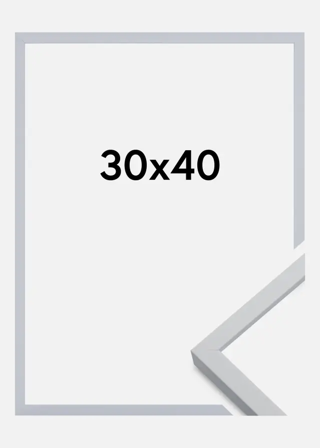 Marco Oslo Vidrio acrílico Blanco 30x40 cm