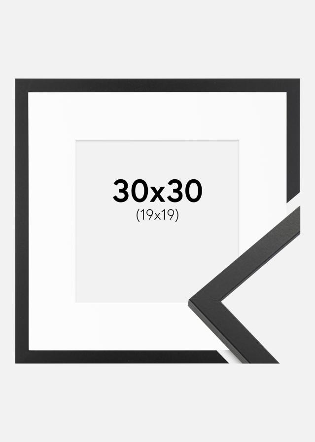 Marco Trendy Negro 30x30 cm - Paspartú Blanco 20x20 cm
