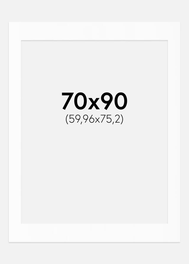 Paspartú Blanco Estándar (Borde interior blanco) 70x90 cm (59,96x75,2)