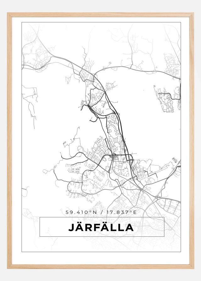 Mapa - Järfälla - Cartel blanco
