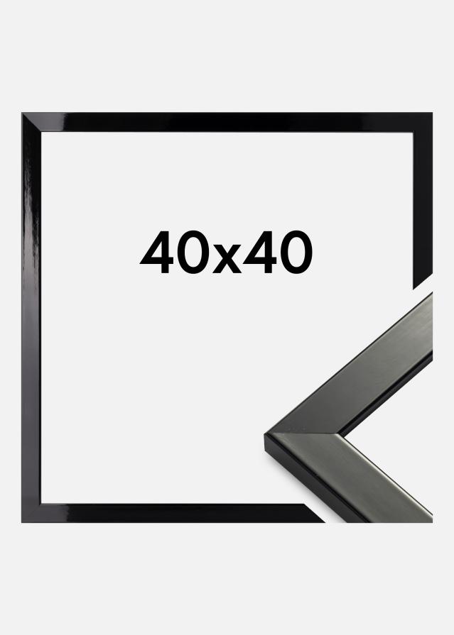 Marco Uppsala Vidrio acrílico Negro Acabado brillante 40x40 cm