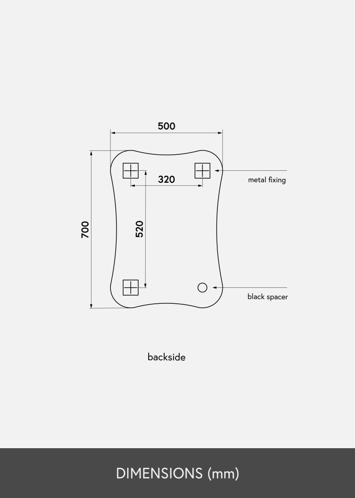 KAILA Espejo Concave 50x70 cm