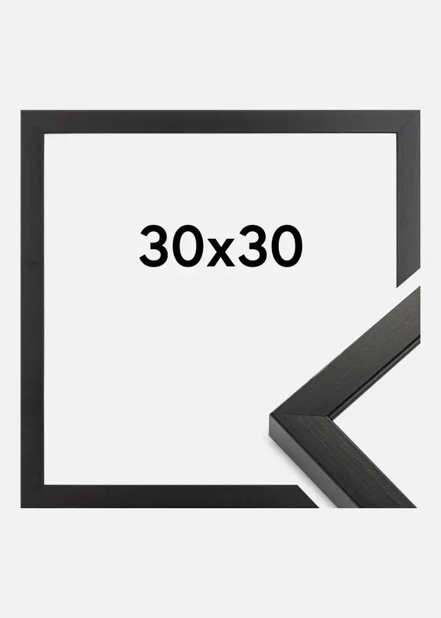 Marco Amanda Caja Negro 30x30 cm