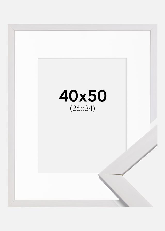Marco Stilren Blanco 40x50 cm - Paspartú Blanco 27x35 cm