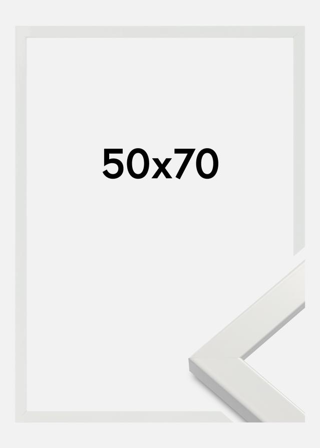 Marco White Wood Glossy Vidrio acrílico 50x70 cm