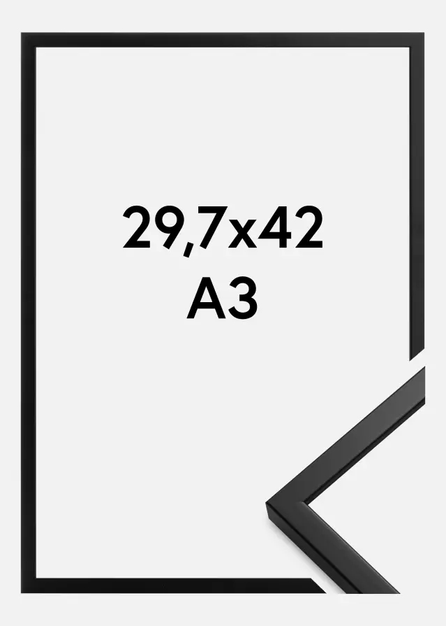 Marco Oslo Vidrio acrílico Negro 29,7x42 cm (A3)