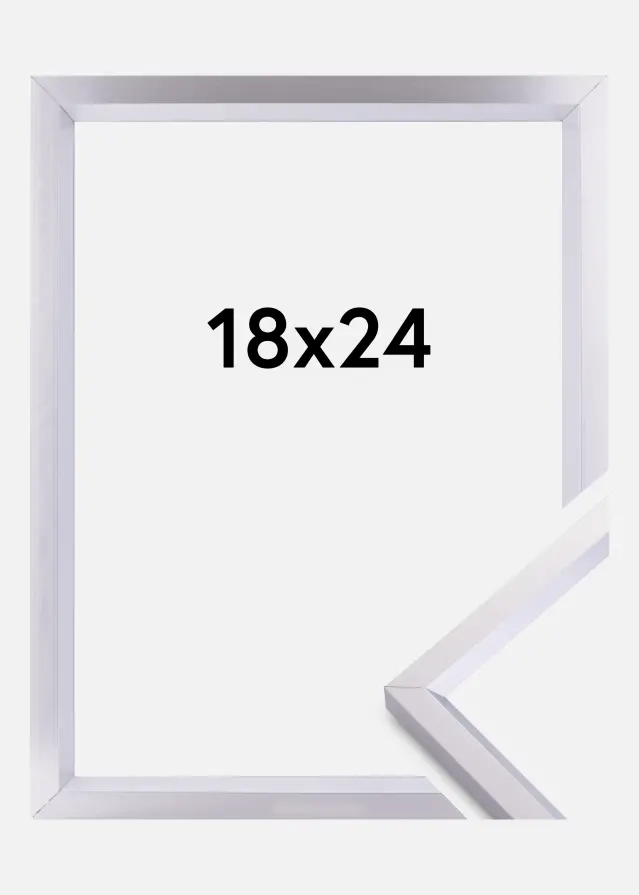 Marco Steel Style Plateado 18x24 cm