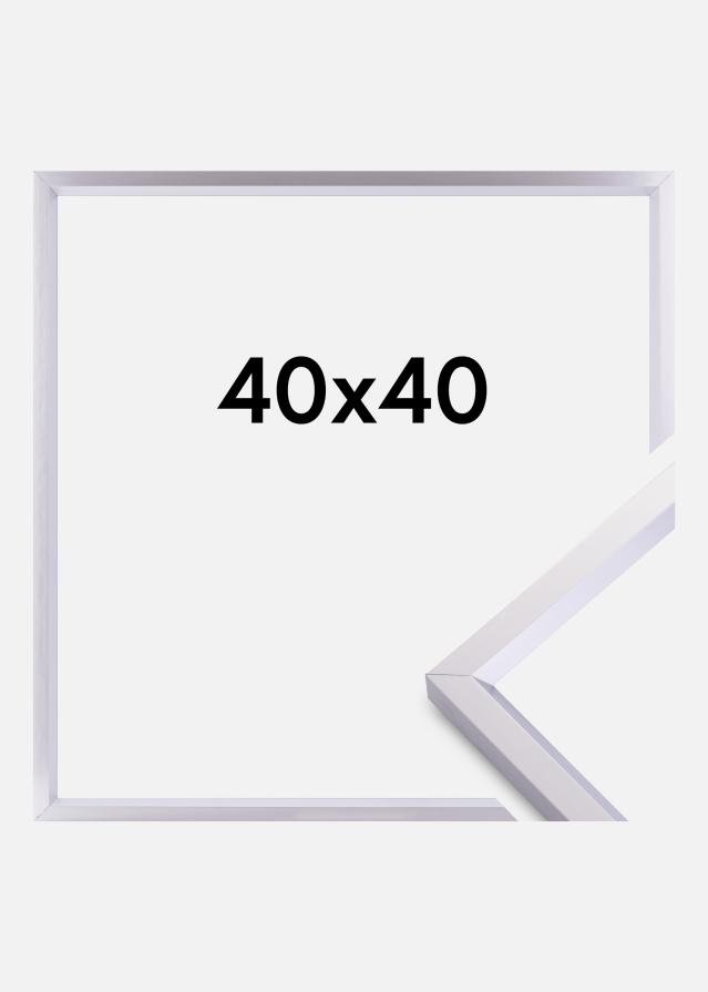 Marco Steel Style Plateado 40x40 cm