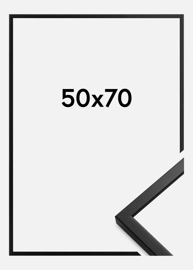 Marco Oslo Vidrio acrílico Negro 50x70 cm
