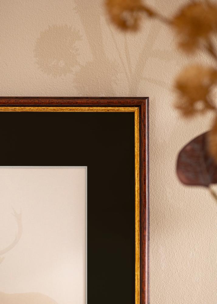 Marco Horndal Marrón 50x60 cm - Paspartú Negro 40x50 cm