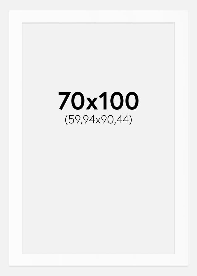 Paspartú Blanco Estándar (Borde interior blanco) 70x100 cm (59,94x90,44)