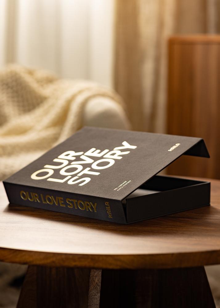 KAILA OUR LOVE uds.ORY Black - Coffee Table Photo Álbum (60 Negro Páginas)