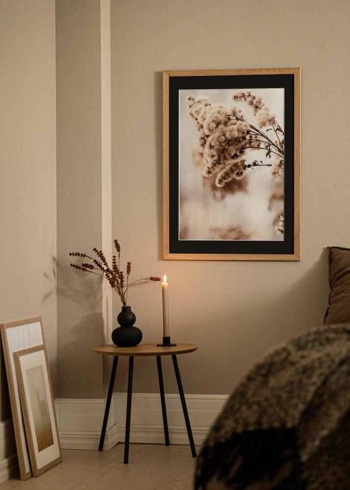 Marco Trendline Roble 40x40 cm - Paspartú Negro 25x25 cm