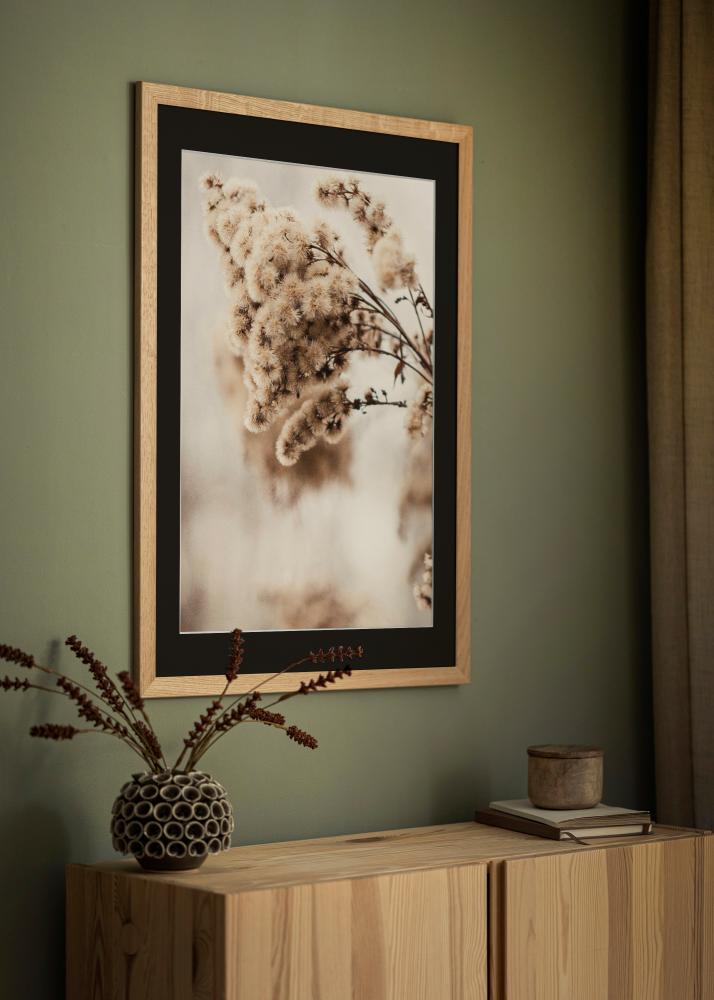 Marco Trendline Roble 40x40 cm - Paspartú Negro 25x25 cm