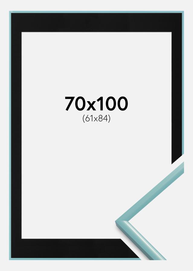Marco New Lifestyle Turquesa 70x100 cm - Paspartú Negro 62x85 cm
