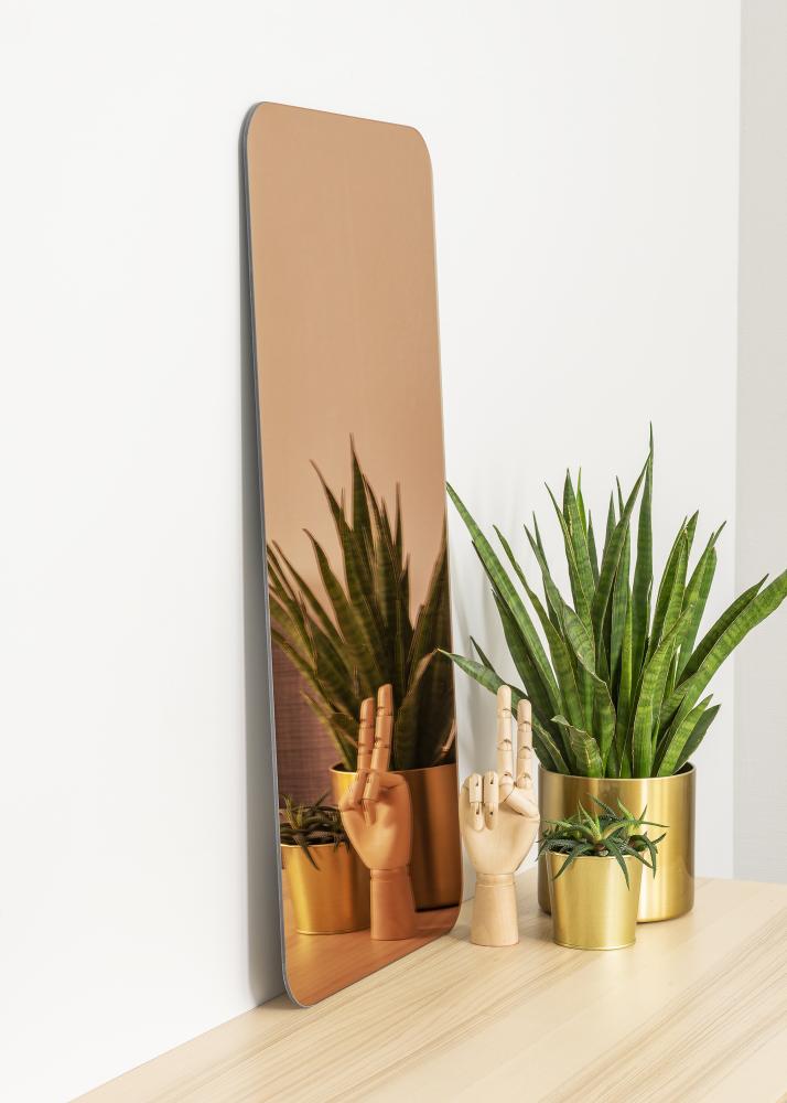KAILA Espejo Rectángulo Oro Rosa 40x80 cm