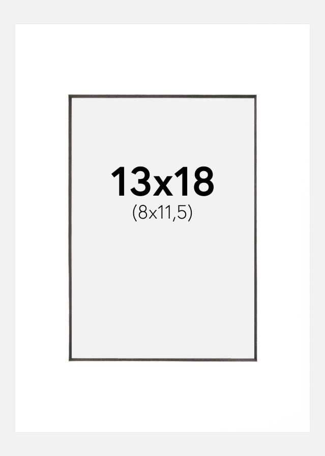 Paspartú Blanco (Borde interior negro) 13x18 cm (8x11,5 cm)