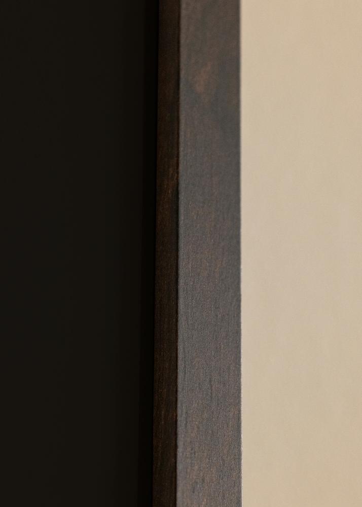 Marco Trendy Castaño 50x60 cm - Paspartú Negro 40x50 cm