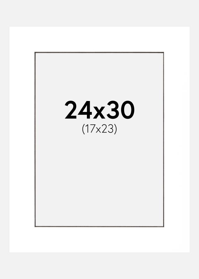Paspartú Blanco (Borde interior negro) 24x30 cm (17x23 cm)