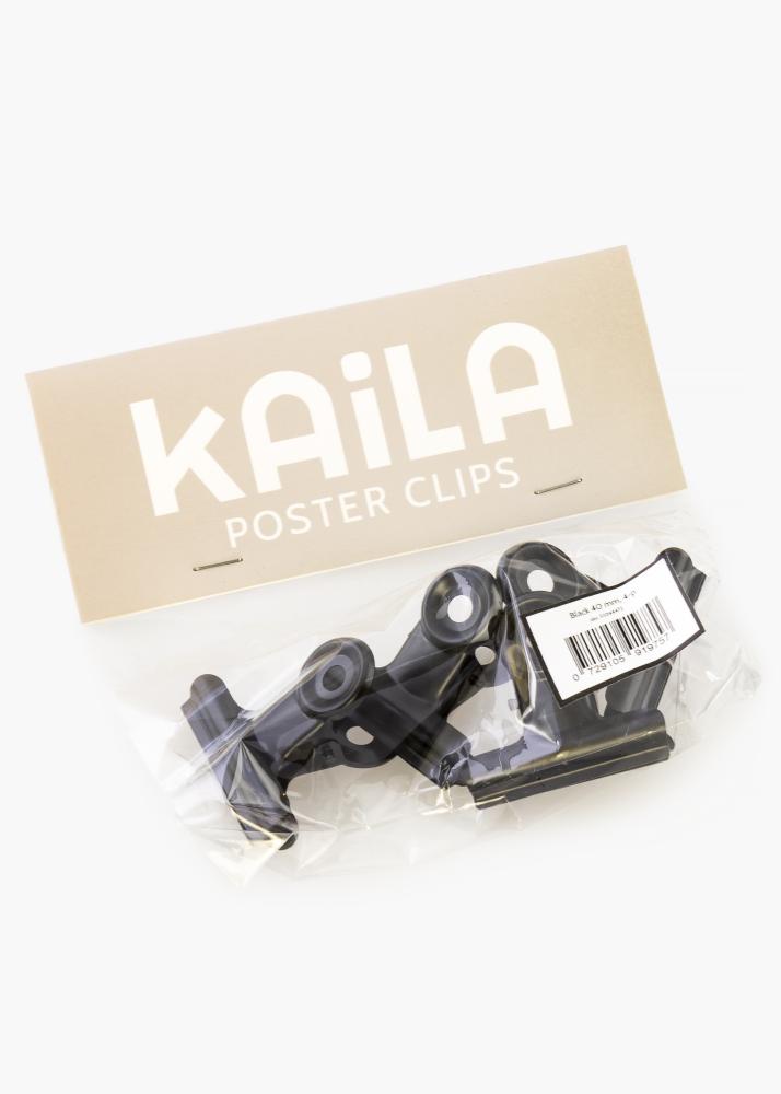 KAILA Póster Clip Black 40 mm - 4-p