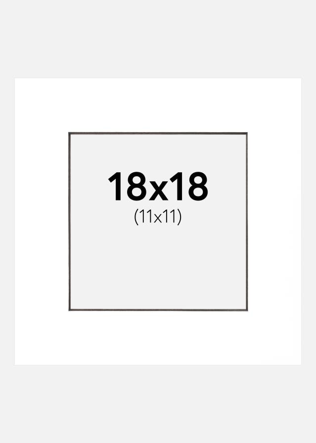 Paspartú Blanco (Borde interior negro) 18x18 cm (11x11 cm)