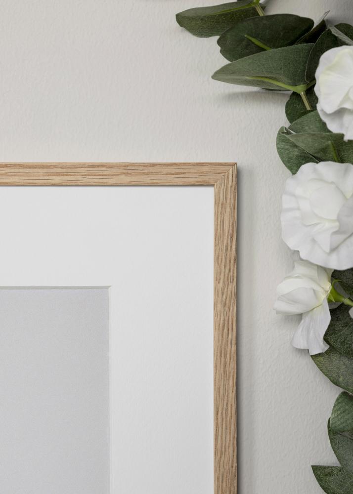 Marco roble estrecho acrílico 13x18 cm