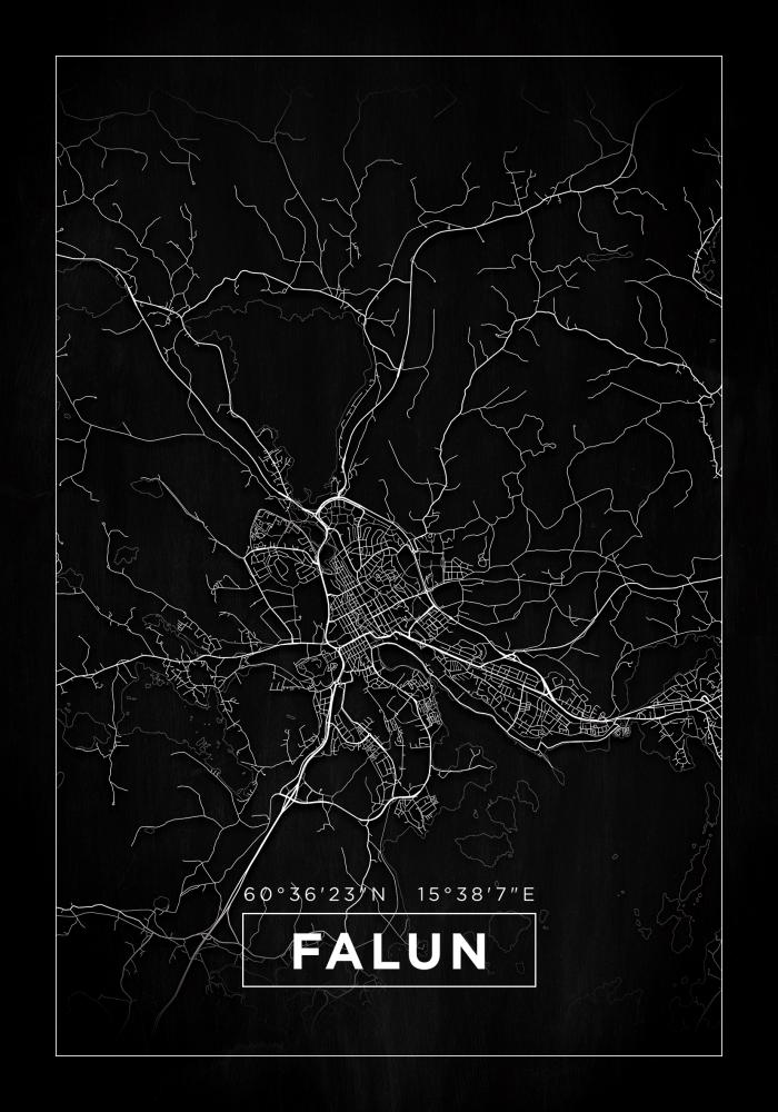 Mapa - Falun - Cartel Negro