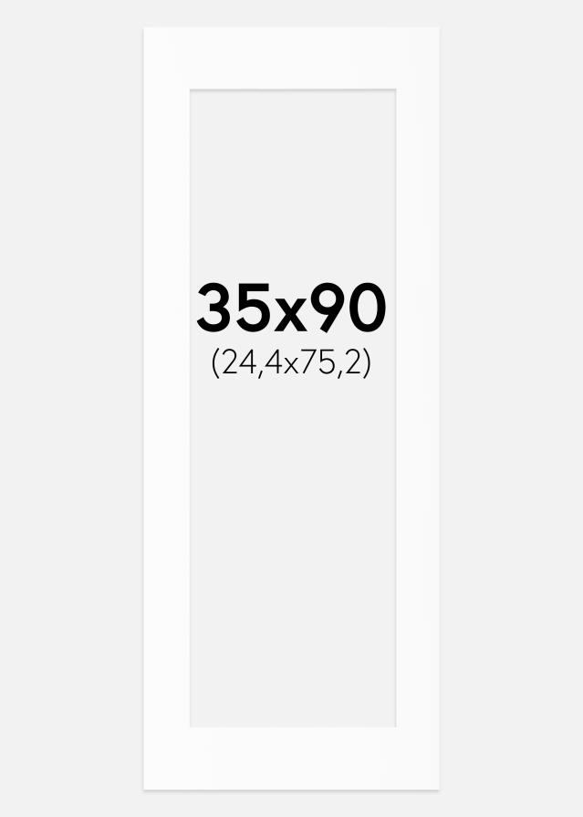 Paspartú Blanco Estándar (Borde interior blanco) 35x90 cm (24,4x75,2)