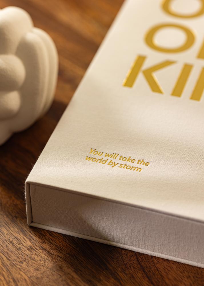 KAILA ONE OF A KIND Crema - Coffee Table Photo Álbum (60 Negro Páginas)