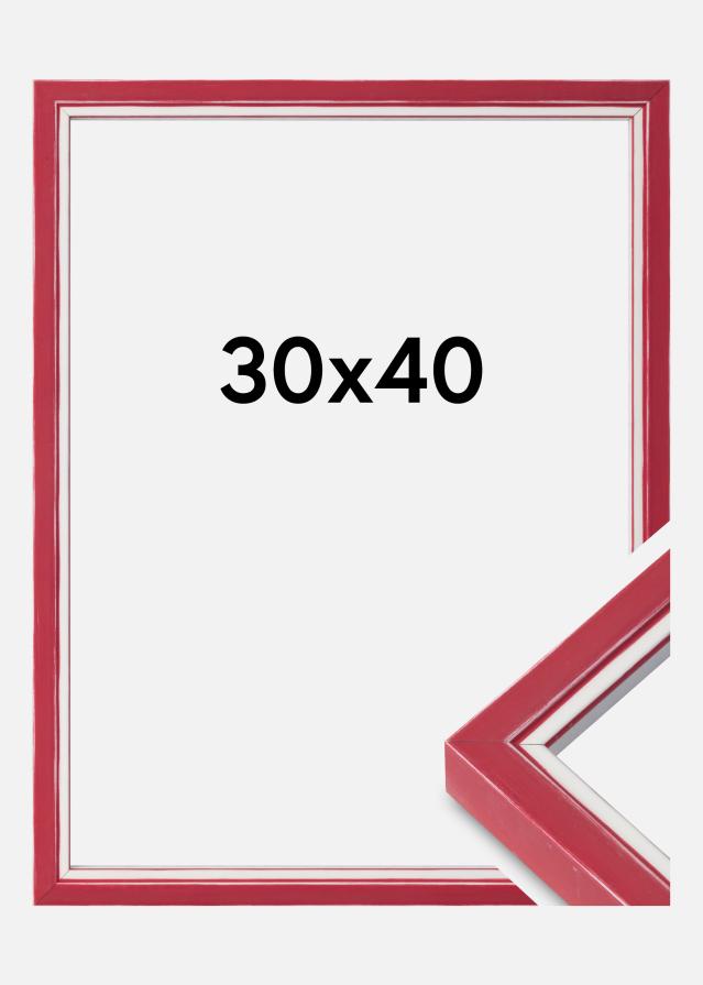 Marco Diana Vidrio acrílico Rojo 30x40 cm