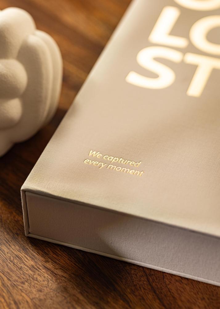 KAILA OUR LOVE uds.ORY Crema - Coffee Table Photo Álbum (60 Negro Páginas)